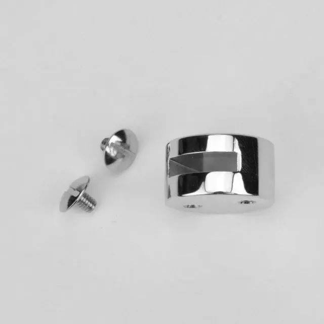 Leather House Buckle 12 mm gesp zilver met schroeven