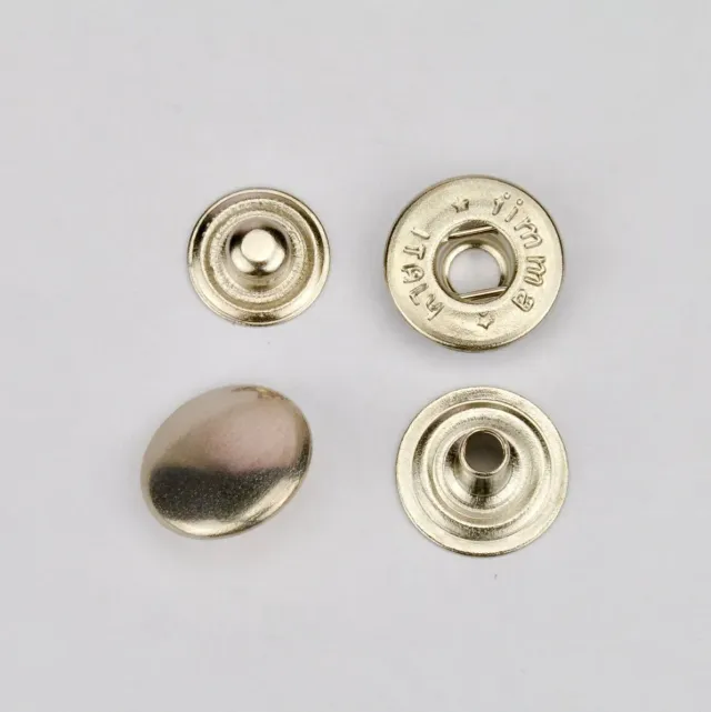 Leather House Drukker zilver 12mm drukknopen 10 stuks