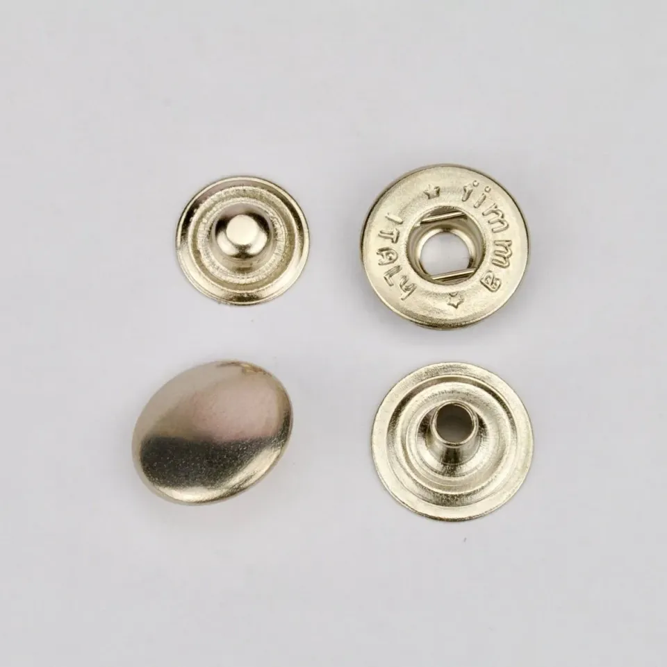 Leather House Drukker zilver 12mm drukknopen 10 stuks
