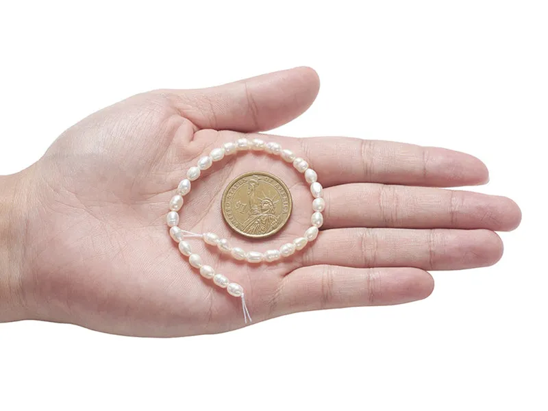 La Petite Epicerie rijstkorrel zoetwaterparels 20 stuks 5 mm