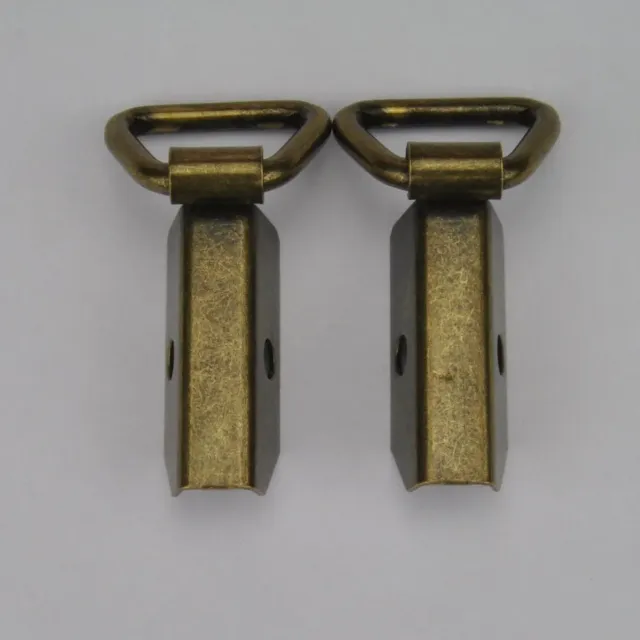 Leather House Soufflé haak brass 30x20 mm oudgoud