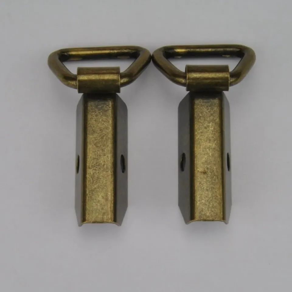 Leather House Soufflé haak brass 30x20 mm oudgoud