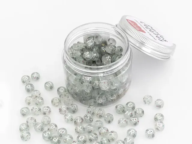 La Petite Epicerie letterkralen zilver glitter pot 200 stuks
