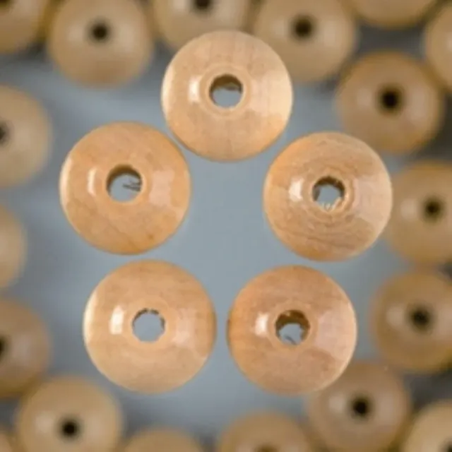 LTC-Leiden ronde houten kralen 6 mm naturel 105 stuks