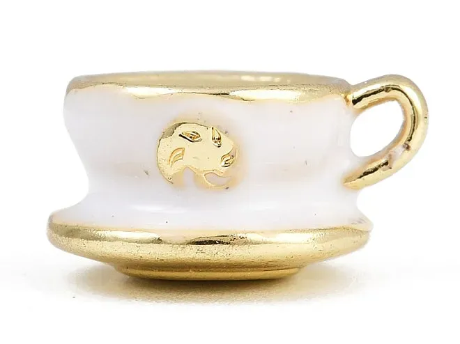 La Petite Epicerie Kopje Bedel Wit Goud Emaille