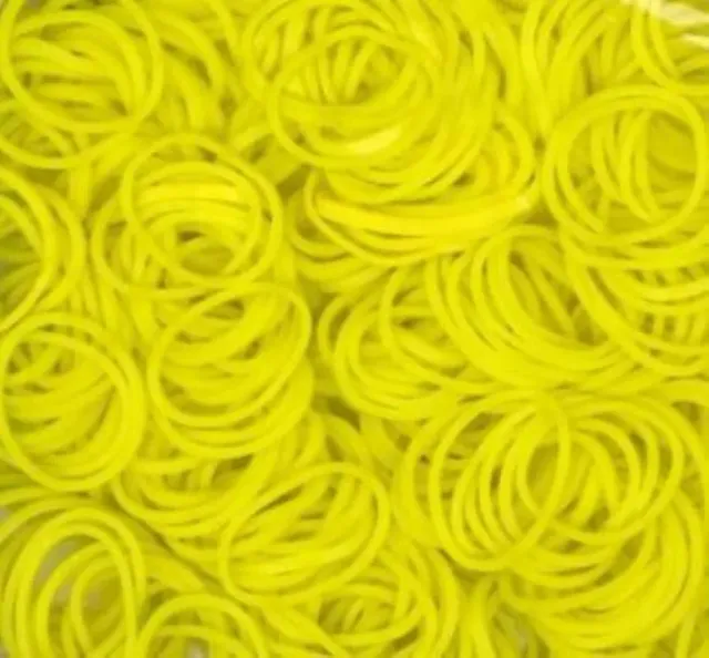 LTC-Leiden Rainbow Bands loombandjes geel 600 stuks elastiek