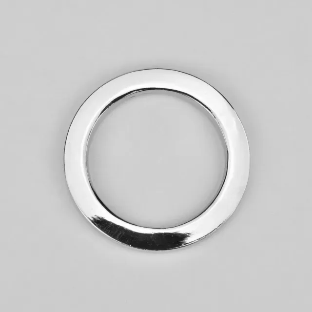 Leather House Silver 30 mm ring nikkel