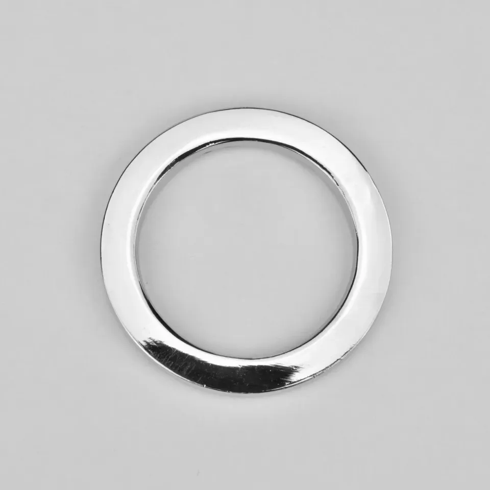 Leather House Silver 30 mm ring nikkel