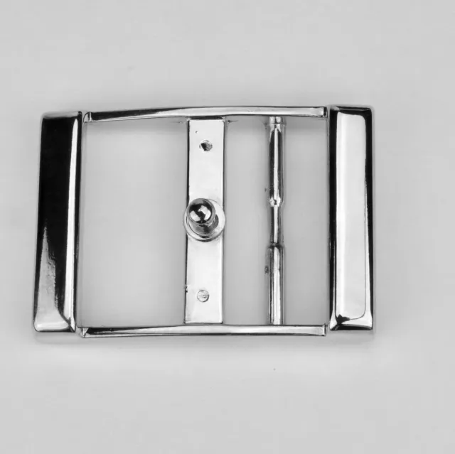 Leather House Silver Buckle 35mm riemgesp zilverkleurig