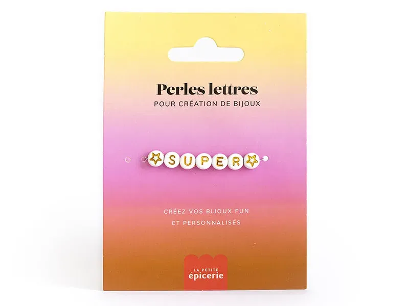 La Petite Epicerie Letterkralen Super wit goud armbandset