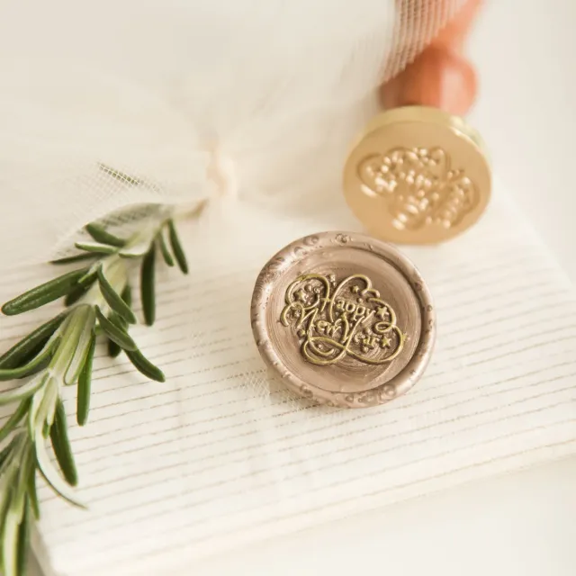 Jessy at Sea Happy New Year wax stempel 25 mm