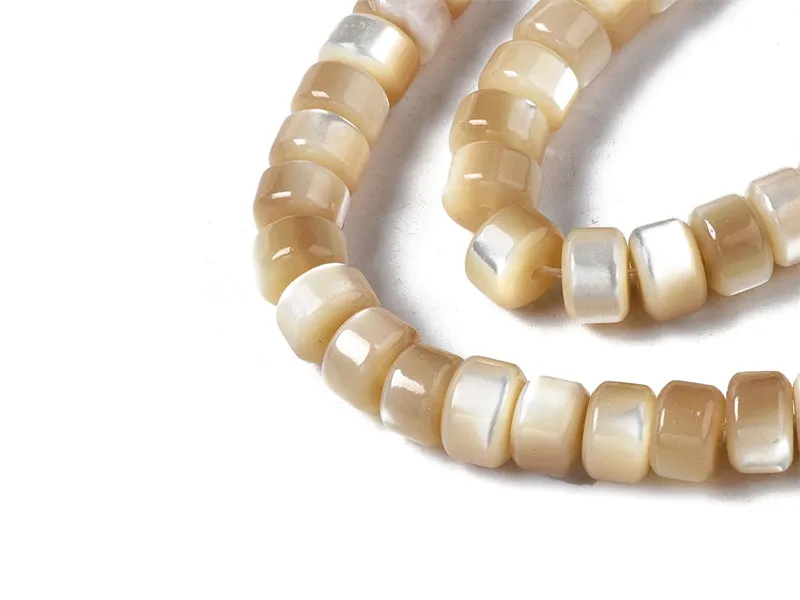 La Petite Epicerie heishi kralen 6 mm schelp 20 stuks naturel