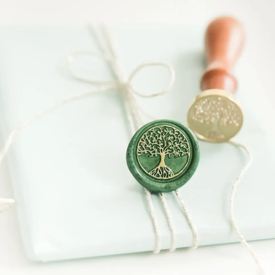 Jessy at Sea Tree of Life wax stempel 25 mm boom