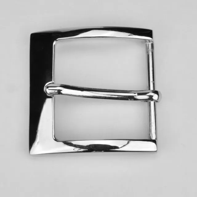 Leather House gesp silver 40mm nikkel per stuk