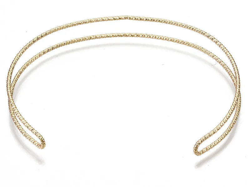 La Petite Epicerie manchette armband goud draadeffect 6 cm
