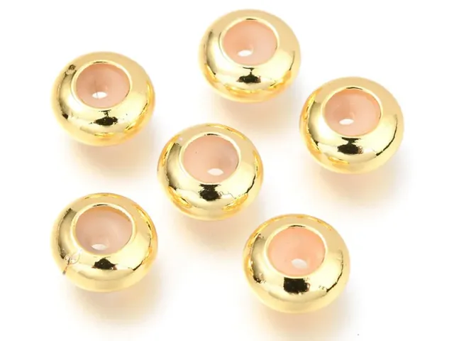 La Petite Epicerie stopper kralen goud 8x4 mm 5 stuks