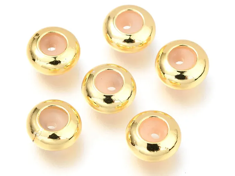 La Petite Epicerie stopper kralen goud 8x4 mm 5 stuks