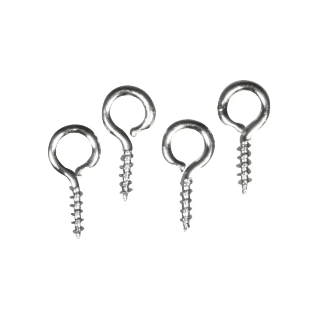 Bijounique schroefoogjes platina 8 x 1 mm 10 stuks