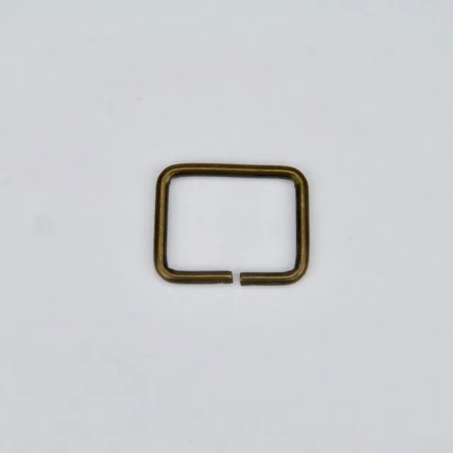 Leather House Rechthoekige Ring Brass 20 mm ring oudgoud