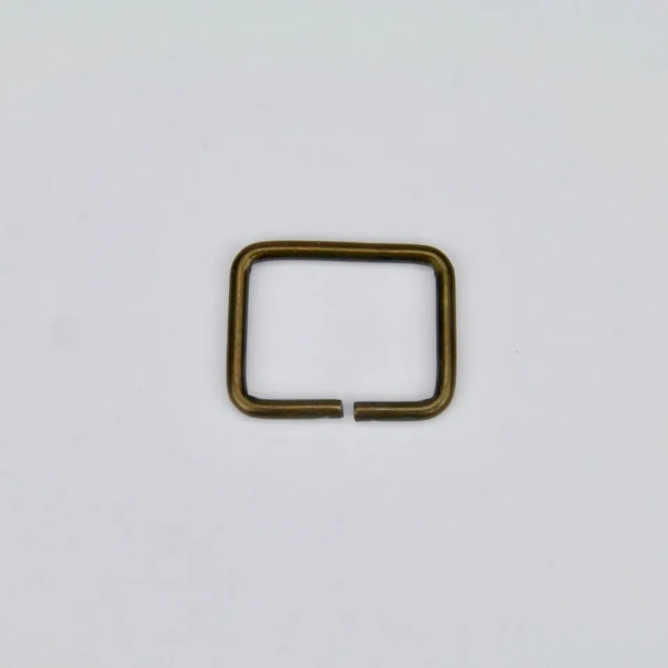 Leather House Rechthoekige Ring Brass 20 mm ring oudgoud