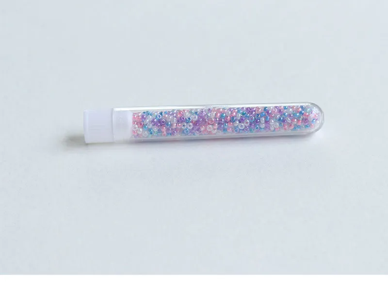 La Petite Epicerie rocailles 2 mm tube blauw-parme glas