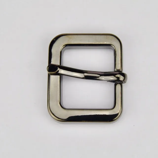 Leather House Gesp Black 25 mm Riemgesp Gun Metal