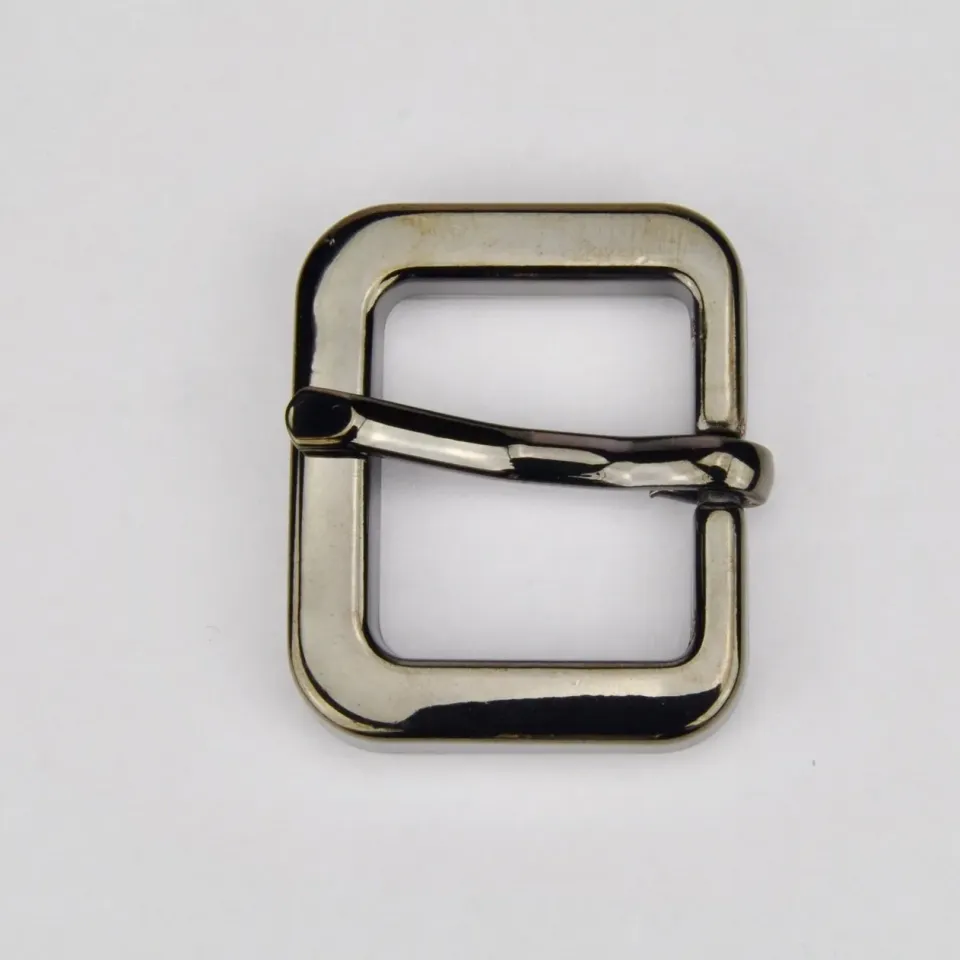 Leather House Gesp Black 25 mm Riemgesp Gun Metal