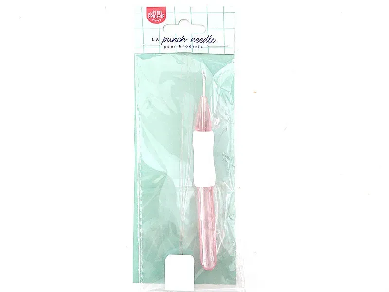 La Petite Epicerie Punch Needle borduurnaald roze 13 cm