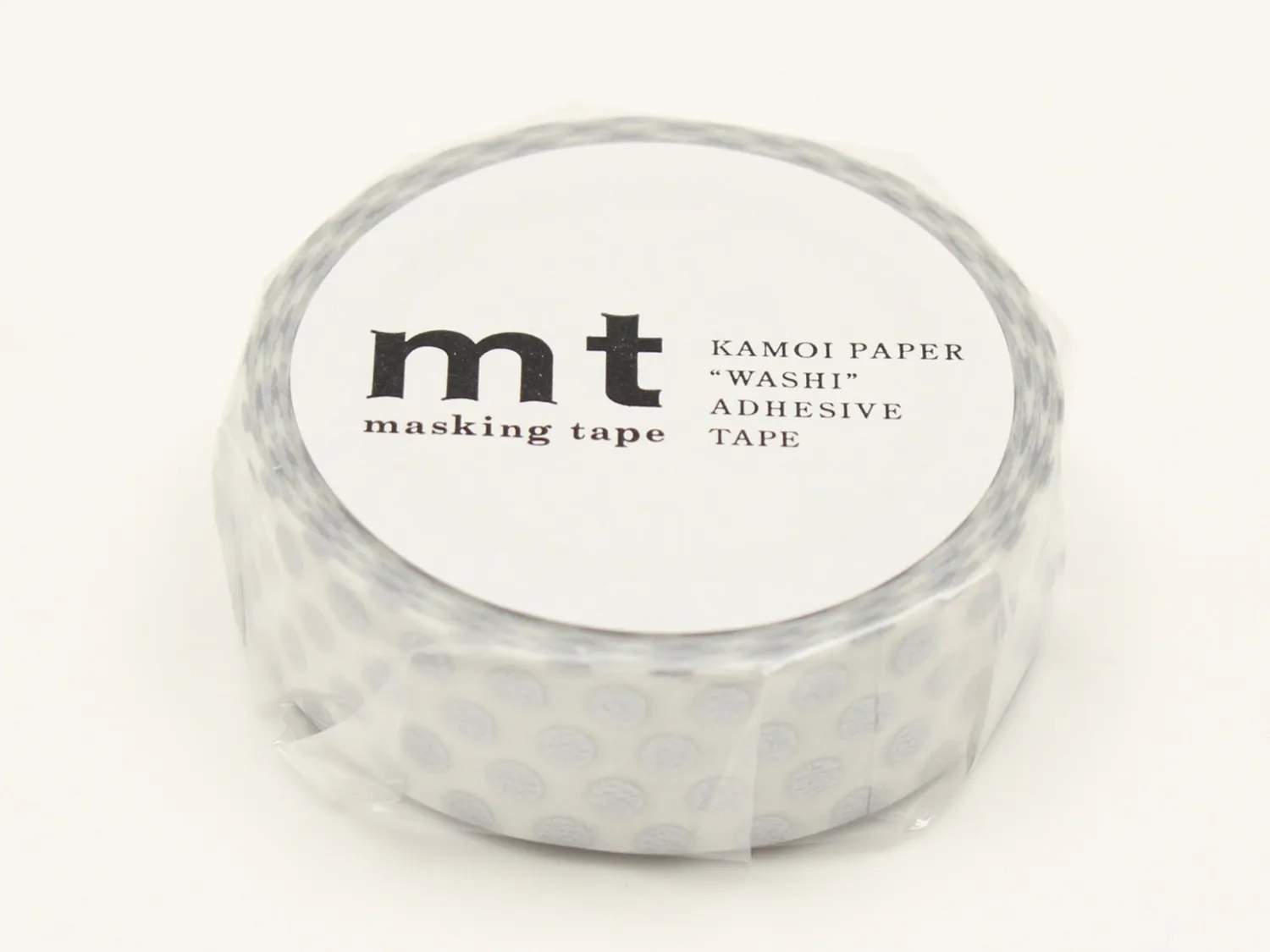 mt Kamoi washi tape zilveren stippen 7 m x 15 mm