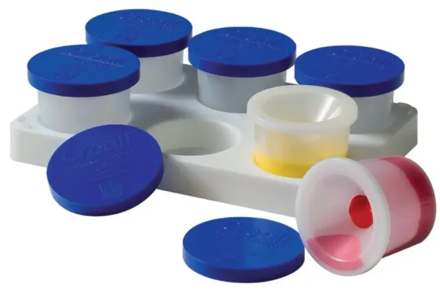 LTC-Leiden houder met 6 anti-knoeipotjes 125 ml
