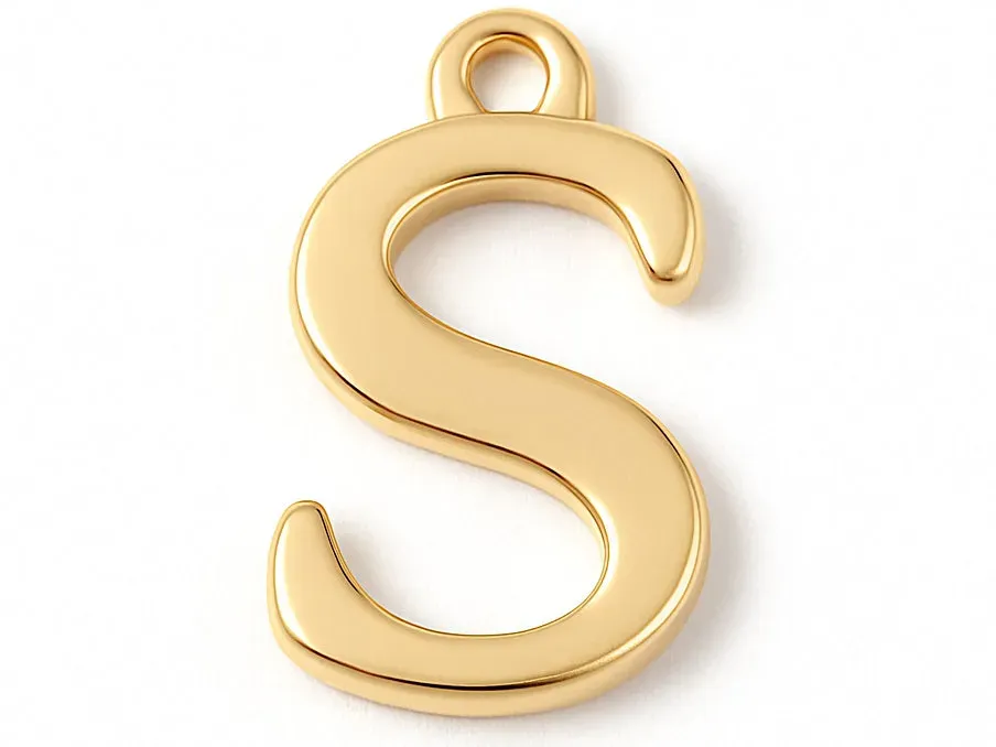 La Petite Epicerie Letter S bedel per stuk goudkleurig