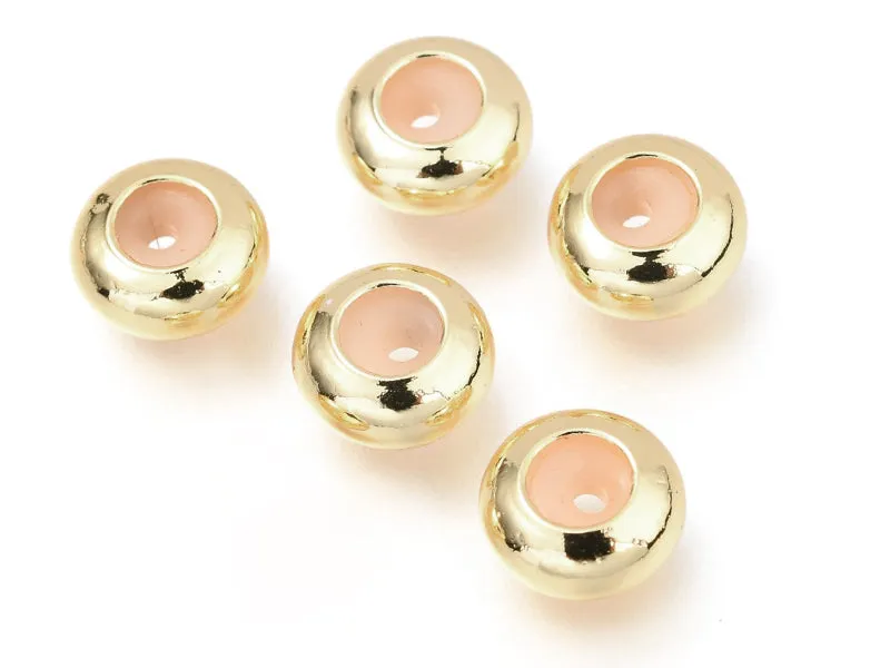 La Petite Epicerie stopper kralen goud 8x4 mm 5 stuks