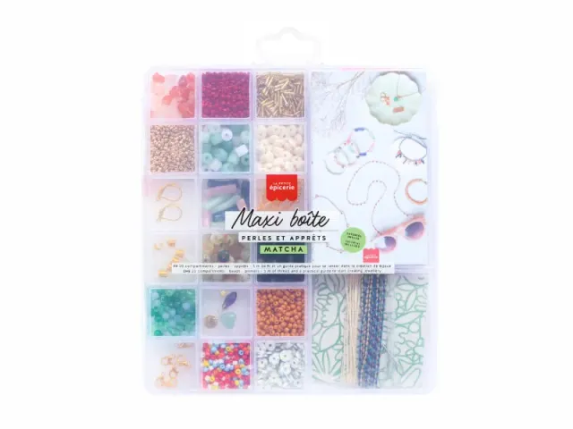 La Petite Epicerie Matcha kralendoos 20 vakjes sieraden
