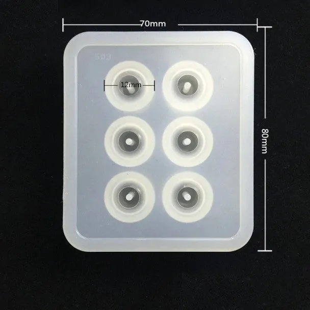 Bijounique Discus K9 siliconen mal 6 kralen 12 mm