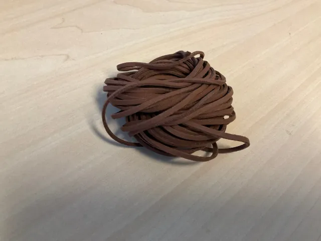 Leather House veter chocoladebruin 9,14 m zacht leer