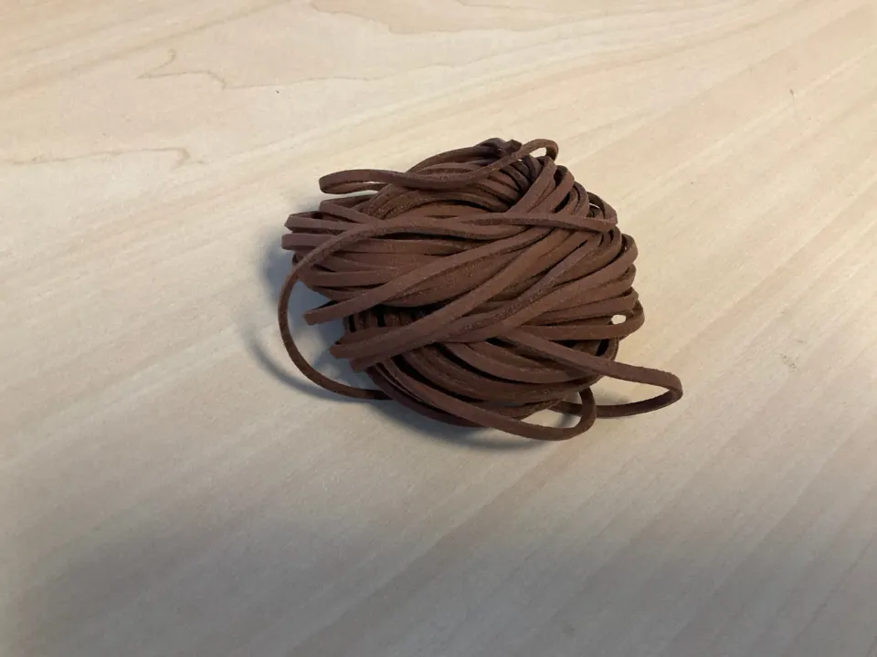 Leather House veter chocoladebruin 9,14 m zacht leer