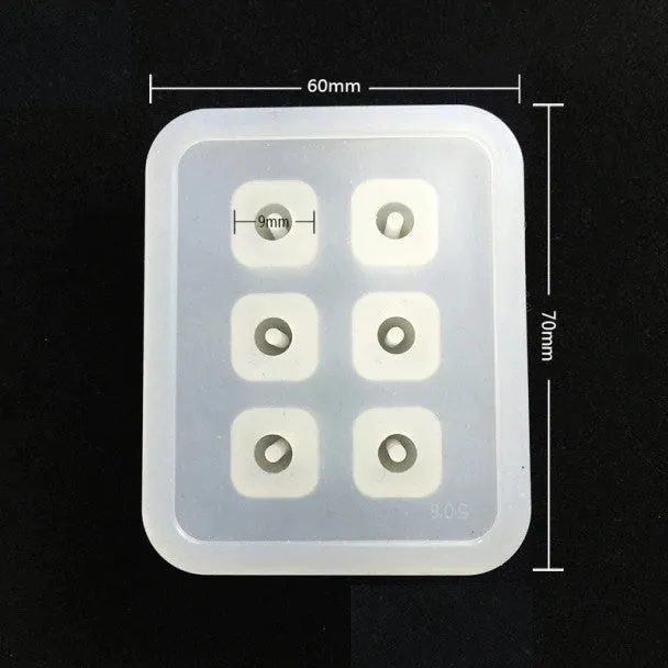 Bijounique Rhombus K8 kralenmal 9 mm 6 stuks