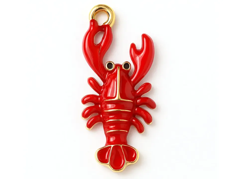 La Petite Epicerie bedel kreeft rood goud 2,1 cm per stuk