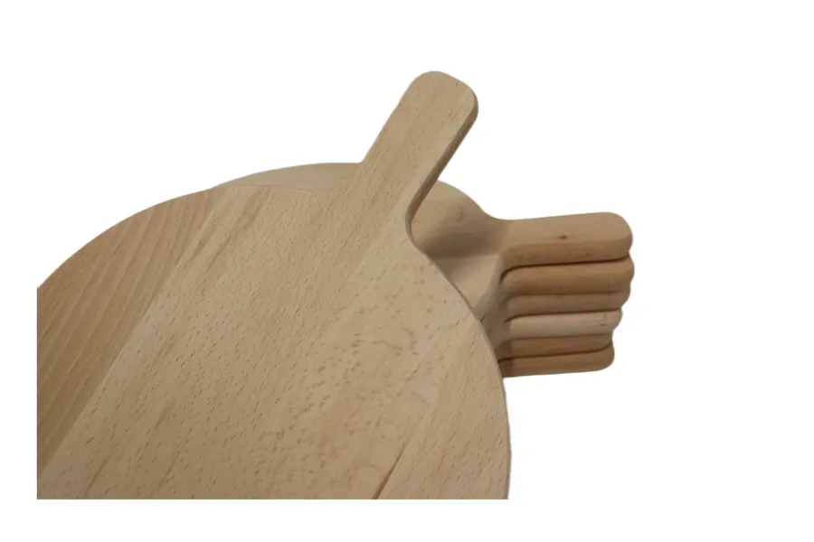 Astrid Brouwers ronde snijplank beukenhout 25 cm
