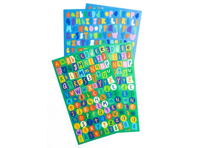 La Petite Epicerie alfabet stickers multicolor 4 vellen