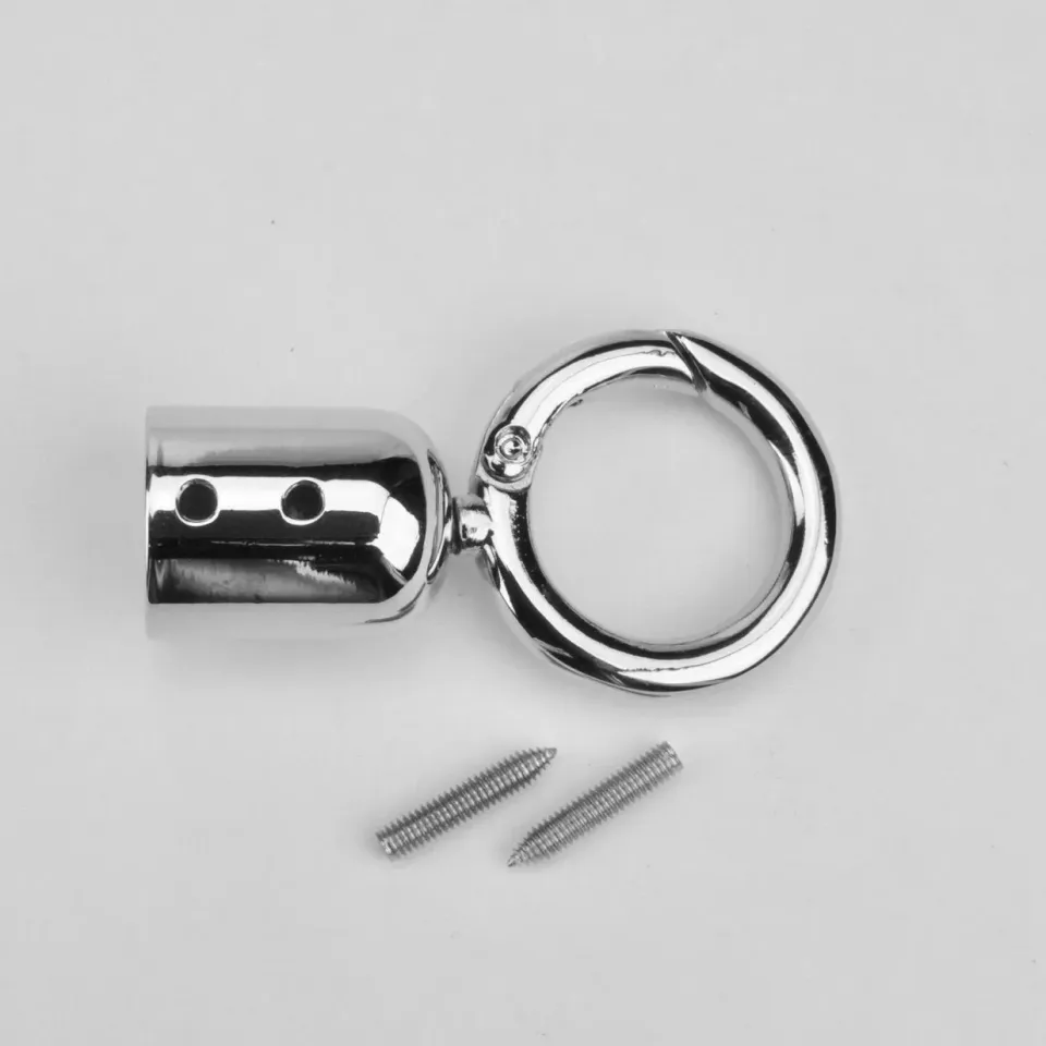 Leather House Kwastoog Veerring Sluiting 13 mm Zilver