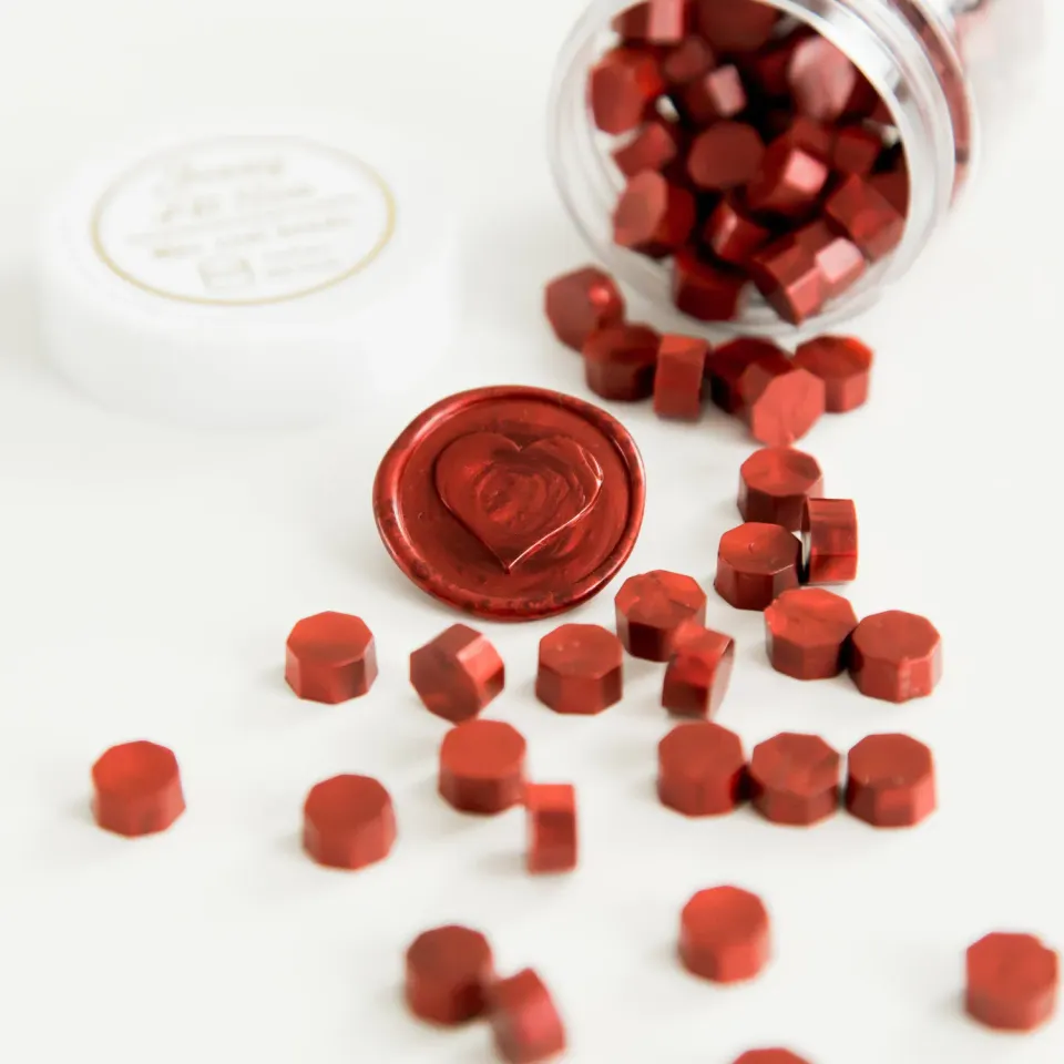 Jessy at Sea Festive Red sealing wax rode kralen 100 stuks