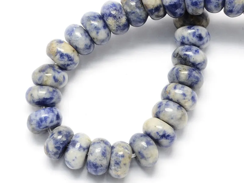 La Petite Epicerie rondellen kralen jaspis blauw 20 stuks