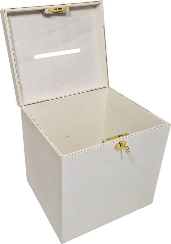 Astrid Brouwers enveloppenkist met slotje hout 29,1 cm