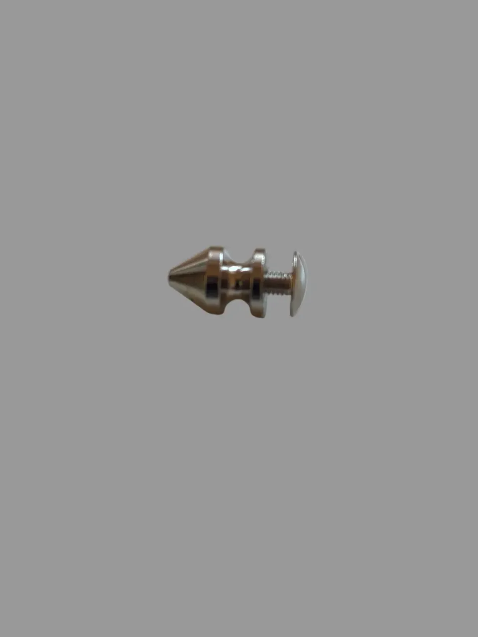 Leather House Habto geweerknop punt zilver 8x10 mm