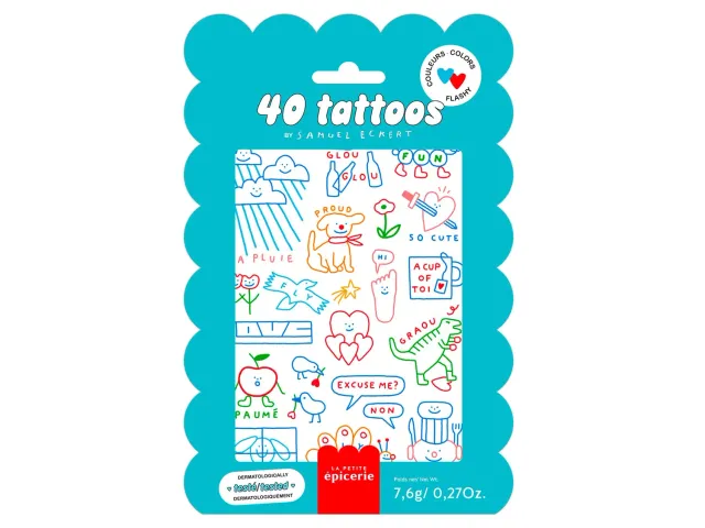 La Petite Epicerie x Samuel Eckert plaktattoos 40 stuks flashy