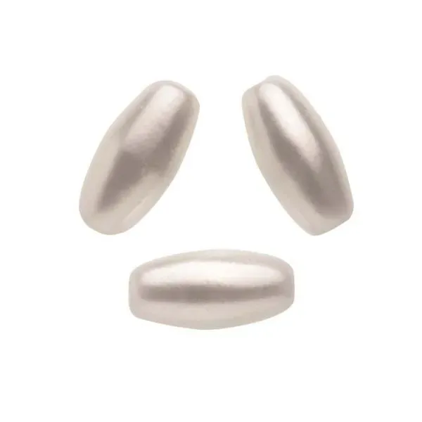 LTC-Leiden Waskralen olijf 3x6mm parelwit 95 stuks
