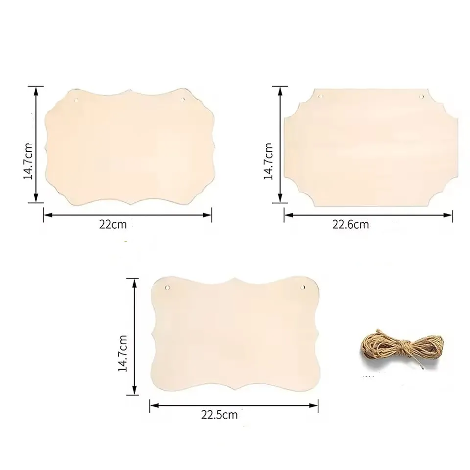 Bijounique Houten deurschildjes deurbordje 22 cm