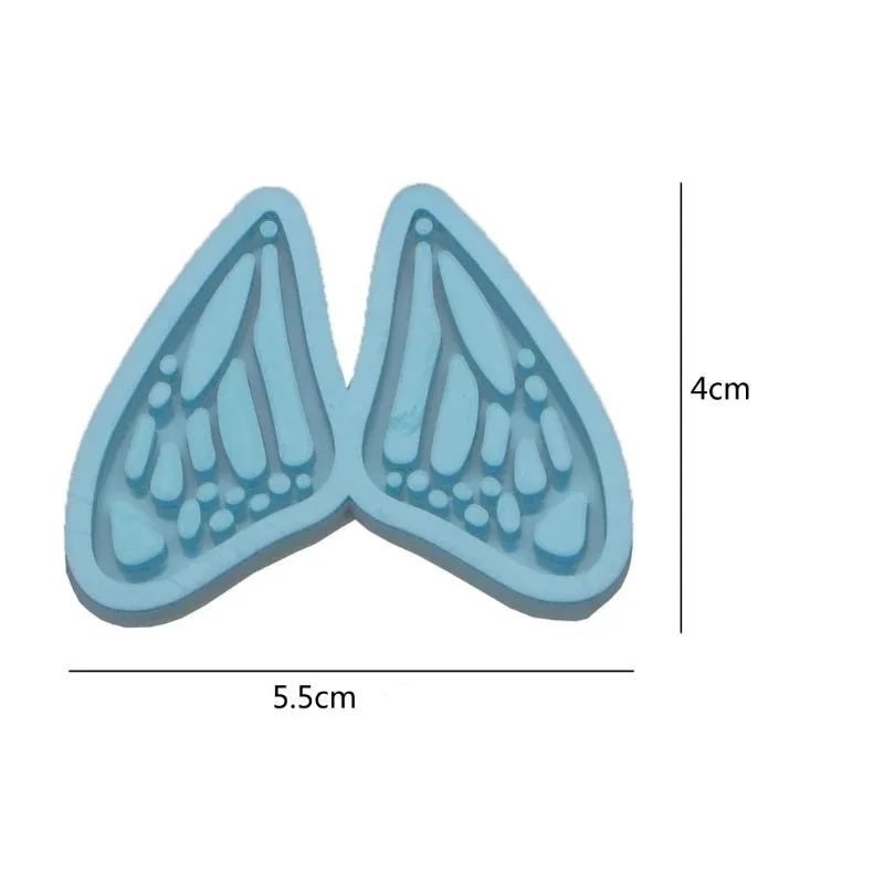 Bijounique 22 Dubbele vlindervleugels mal 5,5x4 cm