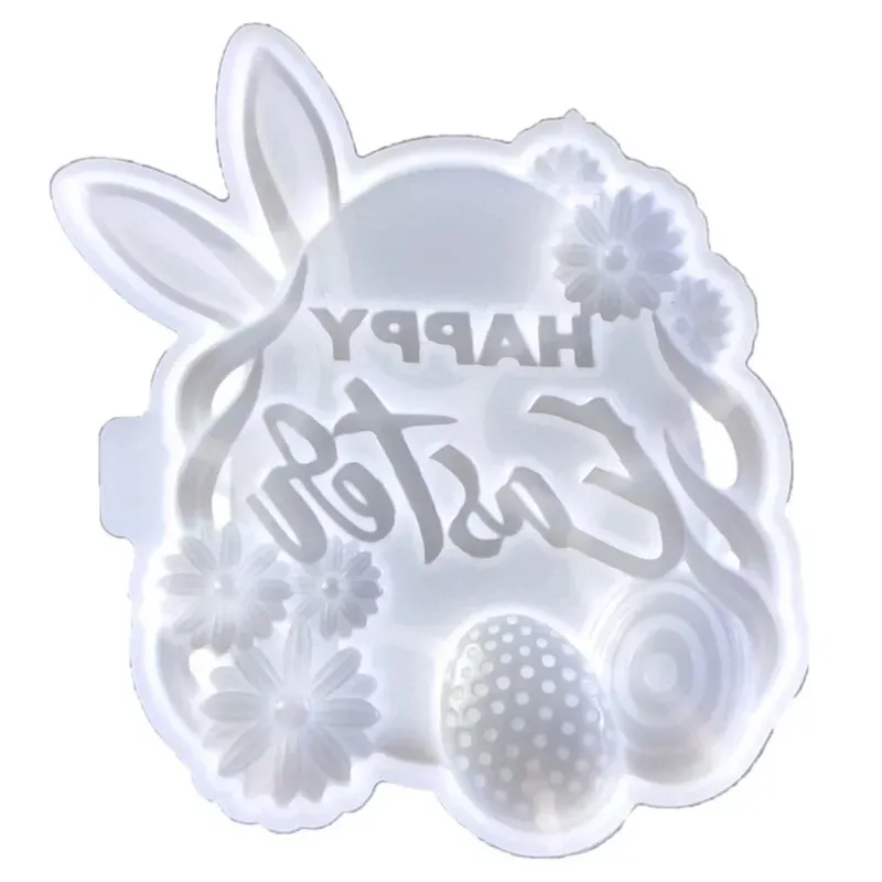 Bijounique Paasei Happy Easter gietmal per stuk siliconen